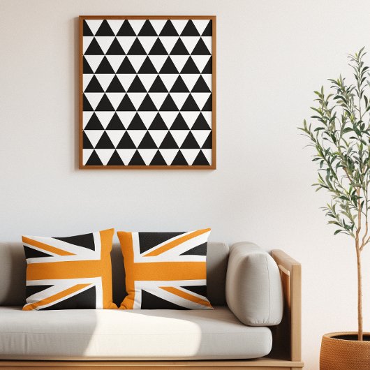 Schwarze Dreiecke Poster