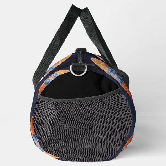 Schwarze Druckfarbe Nähen große Duffeltasche Duffle Bag (Rechts)