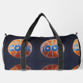 Schwarze Druckfarbe Nähen große Duffeltasche Duffle Bag (Rückseite)