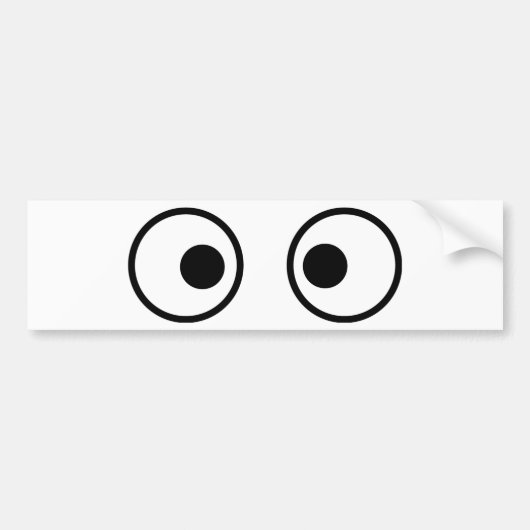 schwarze dumme Augen Autoaufkleber (Vorne)