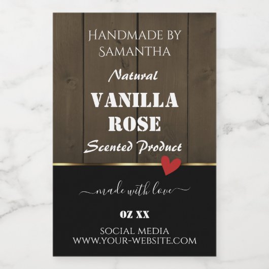 Schwarze dunkelbraune Holzkörner - Produktetikette Lebensmitteletikett (Einzelnes Label)