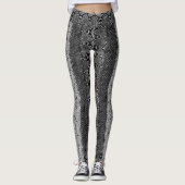 Schwarze dunkelgraue Pythonschlange Snakeskin Leggings (Vorderseite)