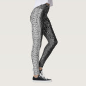 Schwarze dunkelgraue Pythonschlange Snakeskin Leggings (Rechts)