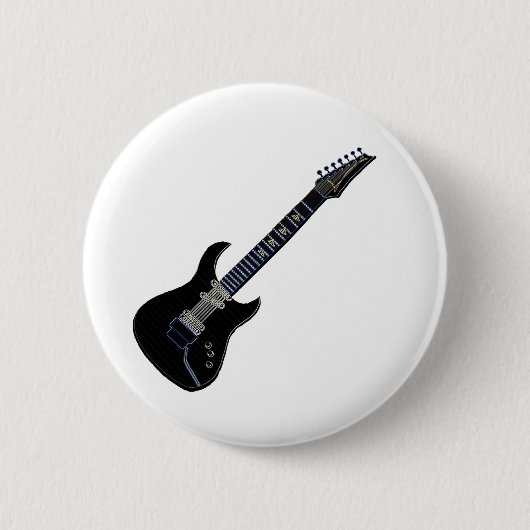 Schwarze E-Gitarre Button (Vorderseite)