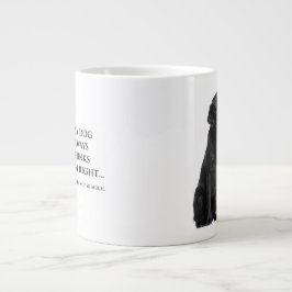 Schwarze Ehefrau-Tasse des Labrador-V. Jumbo-Tasse
