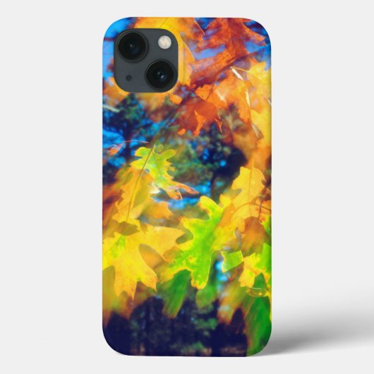 Schwarze Eiche-Blätter, die im Wind wehen Case-Mate iPhone Hülle (Rückseite)