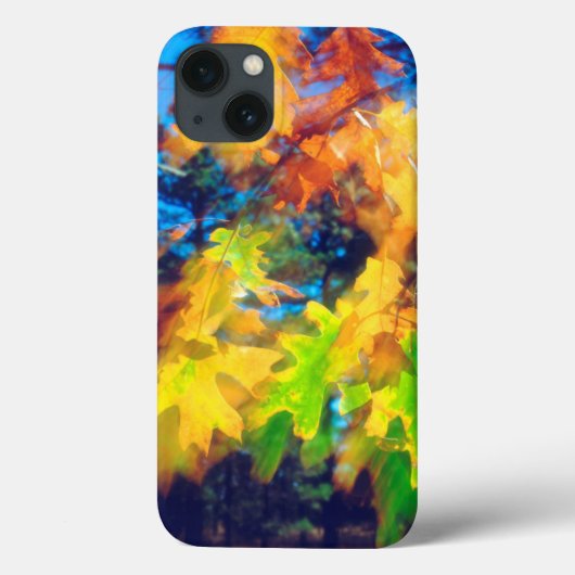 Schwarze Eiche-Blätter, die im Wind wehen Case-Mate iPhone Hülle (Rückseite)