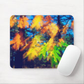 Schwarze Eiche-Blätter, die im Wind wehen Mousepad (Mit Mouse)