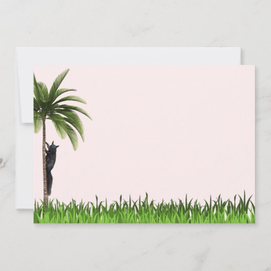 Schwarze Eichhörnchen-Flachkarte (Rückseite)