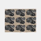 Schwarze Eichhörnchen-Fleece-Decke Fleecedecke (Vorderseite (Horizontal))