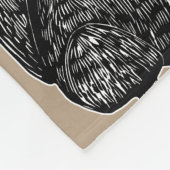Schwarze Eichhörnchen-Fleece-Decke Fleecedecke (Ecke)