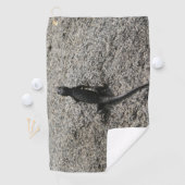 Schwarze Eidechse Golfhandtuch (Insitu)