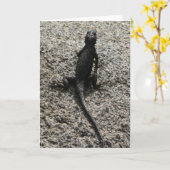 Schwarze Eidechse Karte (Gelbe Blume)