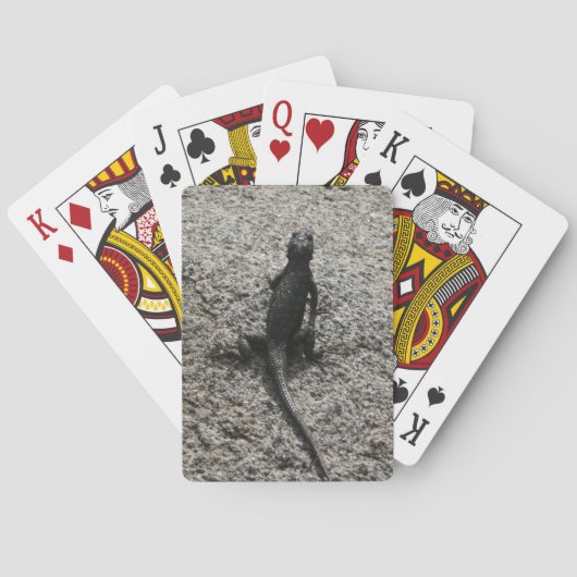 Schwarze Eidechse Spielkarten (Rückseite)