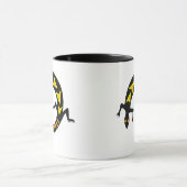 Schwarze Eidechsen-Wecker-Keramik-Tasse Tasse (Zentrum)