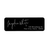 Schwarze einfache moderne Script-Graduate-Rücksend (Vorne)