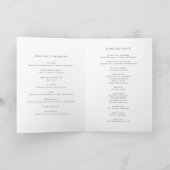 Schwarze einfache Typografie Programm (Innenseite)