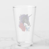 Schwarze Einhorn-Blume Lila Glas (Rückseite)