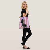 Schwarze Einhorn Rosa Ohren Tasche (Am Model)