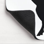 Schwarze Einhorn-Silhouette-Maus-Pad Mousepad (Ecke)