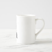 Schwarze Einhorn-Silhouette-Tasse Porzellantasse (Rechts)