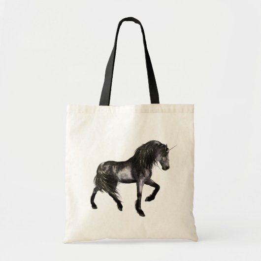 Schwarze Einhorntasche Tragetasche (Vorne)