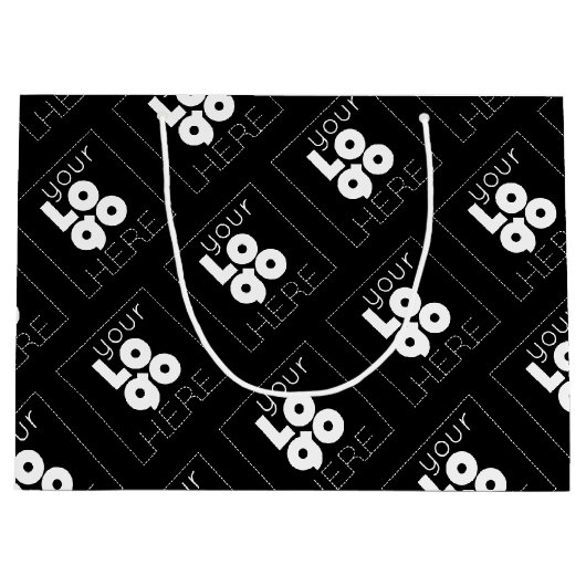 Schwarze Einkaufstasche für Großpapierfirmen Große Geschenktüte (Vorderseite)