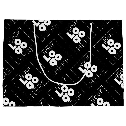 Schwarze Einkaufstasche für Großpapierfirmen Große Geschenktüte (Rückseite)