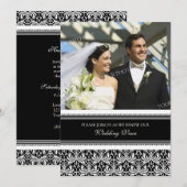 Schwarze Einladung (Vorne/Hinten)