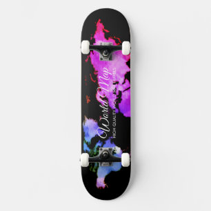 Schwarze einzigartige Weltkarten Reise Globus Reis Skateboard