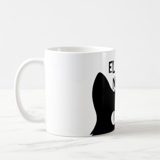 Schwarze EL Gato - die schwarze Katze Kaffeetasse (Links)