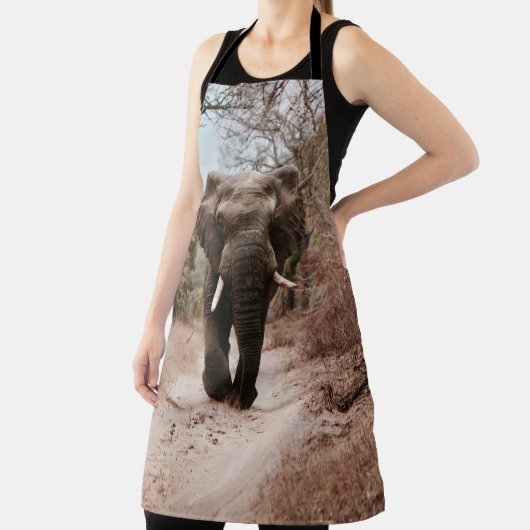 SCHWARZE ELEFANLAGE AUF BROWSAND SCHÜRZE (InSitu)