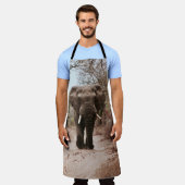 SCHWARZE ELEFANLAGE AUF BROWSAND SCHÜRZE (Getragen)