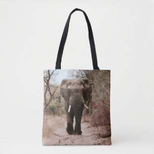 SCHWARZE ELEFANLAGE AUF BROWSAND TASCHE
