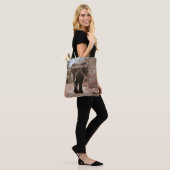 SCHWARZE ELEFANLAGE AUF BROWSAND TASCHE (Am Model)