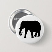 schwarze Elefantikone Button (Vorne & Hinten)