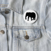 schwarze Elefantikone Button (Beispiel)