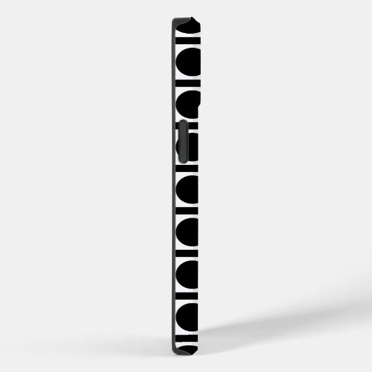 Schwarze Elegant-Gitterpunkte Case-Mate iPhone Hülle (Rückseite / Rechts)