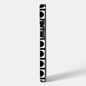 Schwarze Elegant-Gitterpunkte Case-Mate iPhone Hülle (Rückseite / Links)