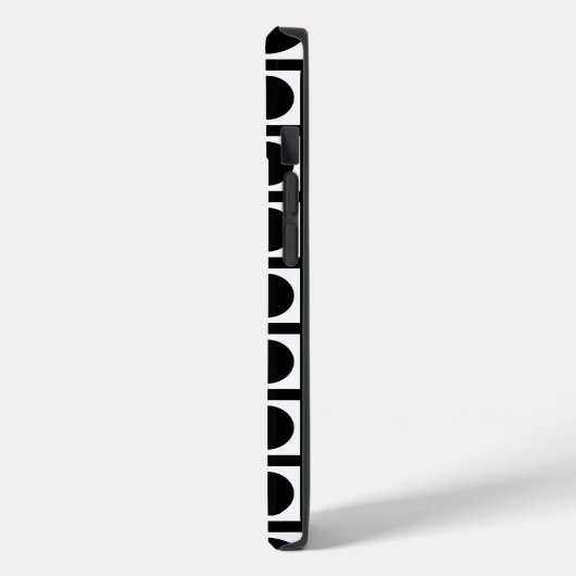 Schwarze Elegant-Gitterpunkte Case-Mate iPhone Hülle (Rückseite / Links)