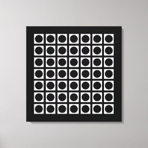 Schwarze Elegant-Gitterpunkte Leinwanddruck