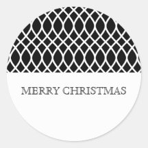 Schwarze Elegante Gitter Urlaubsaufkleber