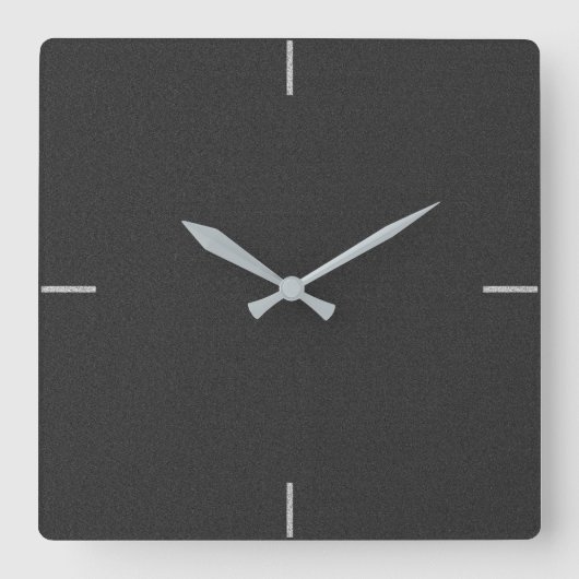 Schwarze elegante Minimalistische Wall-Uhr Quadratische Wanduhr (Vorderseite)
