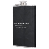 Schwarze Elegante Moderne Berufliche Geschäftswelt Flachmann (Links)