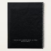 Schwarze Elegante Moderne Berufliche Geschäftswelt Planer (Rückseite)