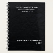 Schwarze Elegante Moderne Berufliche Geschäftswelt Planer (Vorderseite)