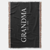 Schwarze elegante moderne Oma Decke (Vorderseite Vertikal)