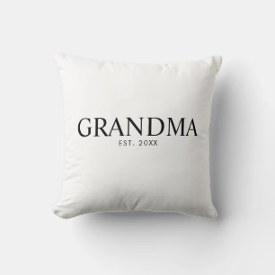 Schwarze elegante moderne Oma Kissen