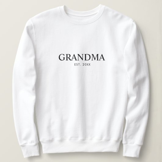 Schwarze elegante moderne Oma Sweatshirt (Design vorne)