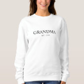 Schwarze elegante moderne Oma Sweatshirt (Vorderseite)
